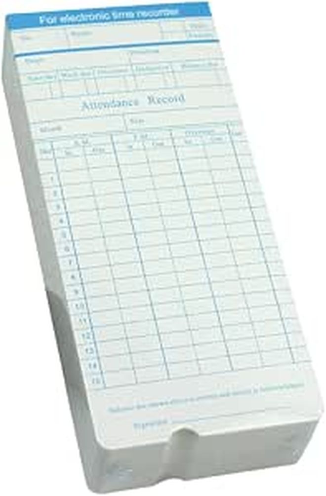 Daily Attendance Recording Cards 100 Sheets For Employee Tracking In Office And Warehouse - Image 1
