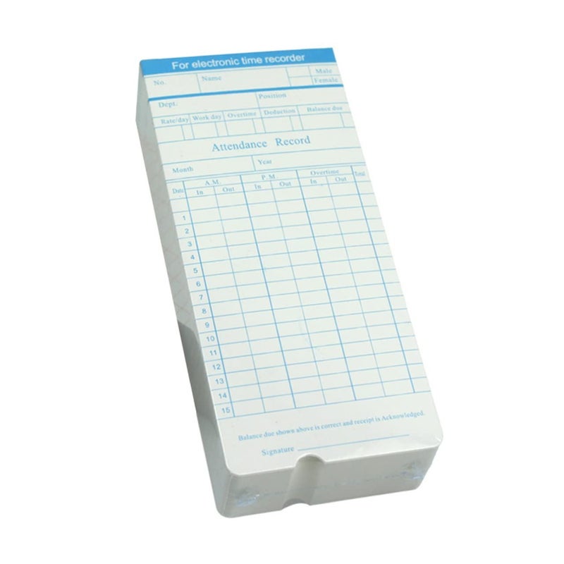 Daily Attendance Recording Cards 100 Sheets For Employee Tracking In Office And Warehouse - Image 2