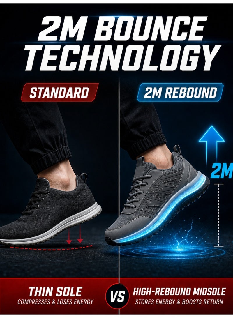 Men's Athletic Shoes: Dynamic Rebound, Soft, Non-Slip Sole - Image 4