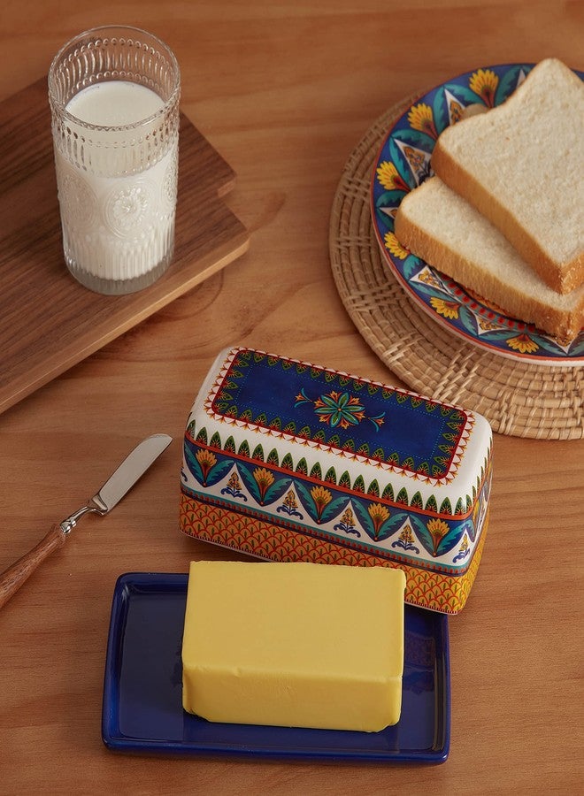 Bico Havana Ceramic Butter Dish with Lid, Wide Butter Keeper for Counter, Kitchen Countertop, Microwave and Dishwasher Safe - Image 4