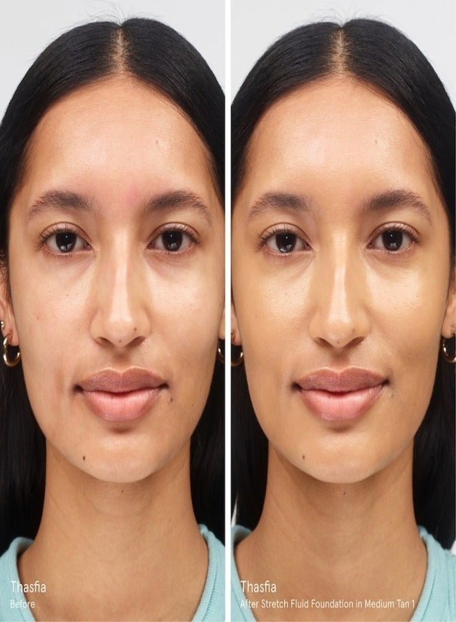 جلوسير كريم أساس سائل لامع - تغطية قابلة للبناء، أسمر متوسط ​​1 - لون أساسي زيتوني 30 مل - Image 3