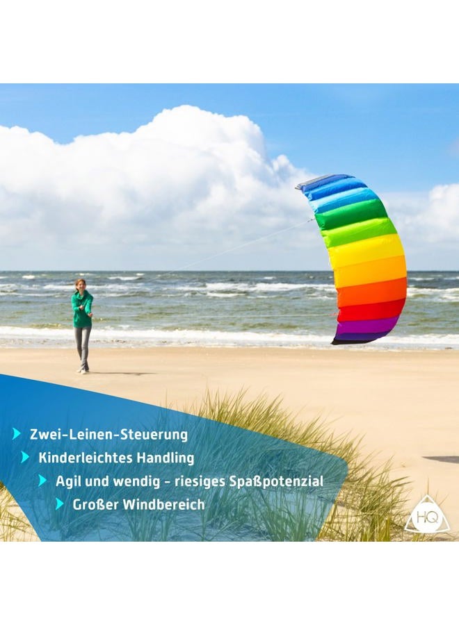 HQ Kites Symphony Beach III 1.3 Stunt Kite 51 Inch Dual - Line Sport Kite, Color: Flame - Active Outdoor Fun for Ages 8 and Up - Image 3