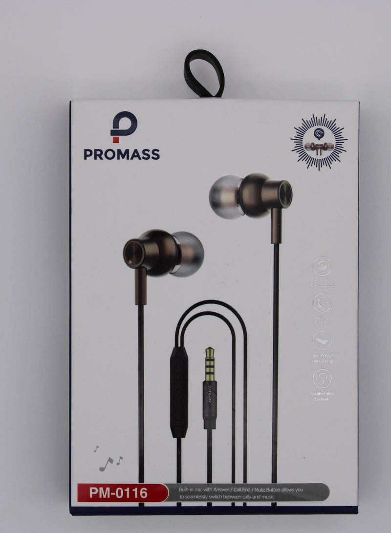 بروماس سماعات أذن PM-0116 سوداء - Image 2