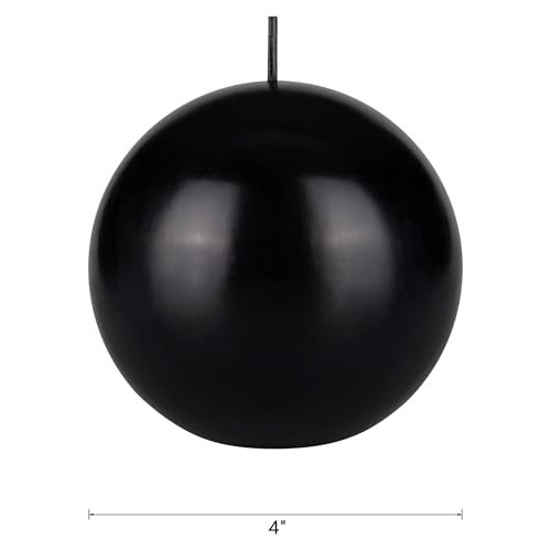 Mega Candles 3 pcs Unscented Black Ball Round Candles, Hand Poured Premium Wax Candle 4 Inch x 4 Inch, Home Décor, Wedding Receptions, Occasions, Events, Festivities, Meditations, Relaxation - Image 2