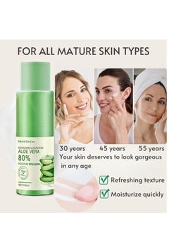 KOEC Organic Aloe Vera Cream, Aloe Vera Moisturiser Face Cream with Vitamin E, Relieve Irritated Skin Caused by Sunburn, Rashes, All Skin Type 150ml  - Image 3