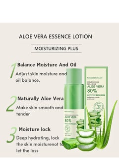 KOEC Organic Aloe Vera Cream, Aloe Vera Moisturiser Face Cream with Vitamin E, Relieve Irritated Skin Caused by Sunburn, Rashes, All Skin Type 150ml  - Image 2