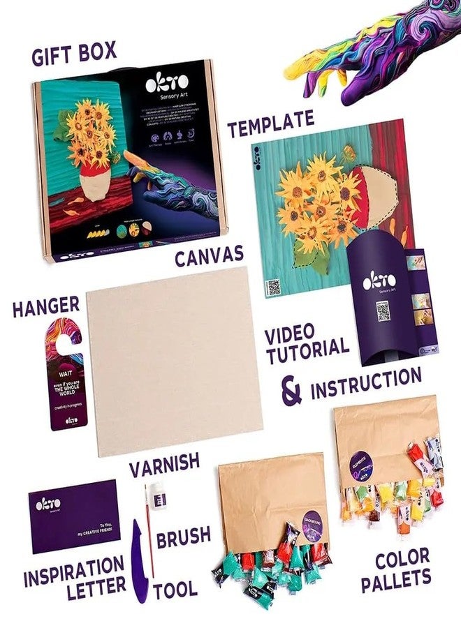 OKTO Oktoclay Sunflowers Foam Paint Set, 10008, Multicolor, One Size - Image 3