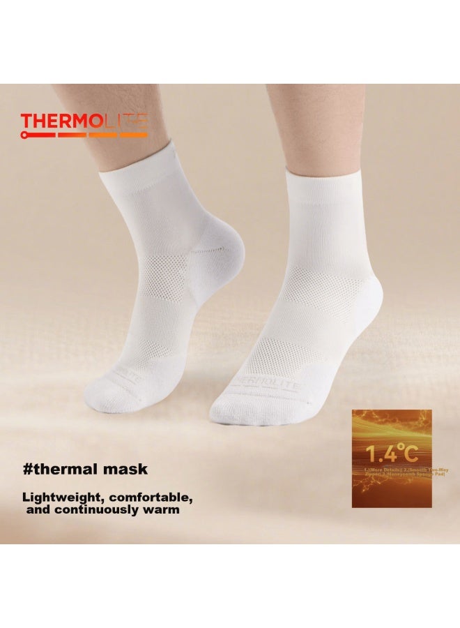 Pelliot Outdoor Hiking Sports Socks Men Shock Absorption Professional Running Sweat-absorbent Breathable Mid-calf Socks 166035022 Black L - Image 4