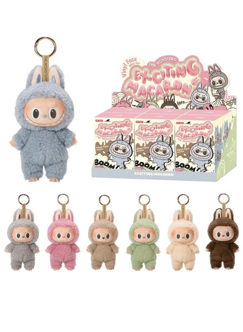 Labubu Macaron Series Vinyl Toy Plushie Blind Box Collectible Figurine Enthusiastic Fashionable Soft Plush Face Doll-Color:Random 1 High Version - Image 5