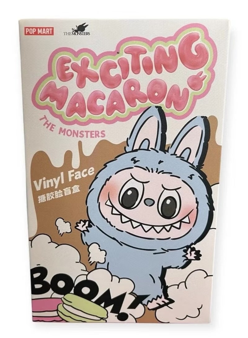 Labubu Macaron Series Vinyl Toy Plushie Blind Box Collectible Figurine Enthusiastic Fashionable Soft Plush Face Doll-Color:Random 1 High Version - Image 1