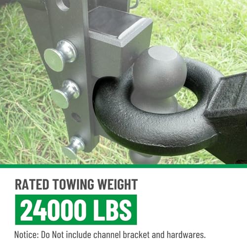 Racewill Pintle Hitch Lunette Ring, I.D. 3 inch, Rated Towing Weight 24000 lbs, Heavy Duty Forged Steel, Extra Channel Bracket Required - Image 3