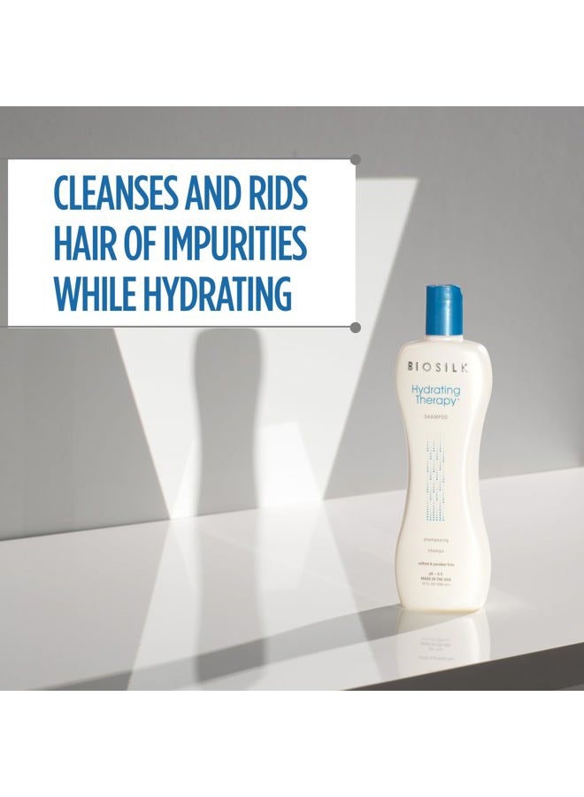 BIOSILK Hydrating Shampoo, Replenishes Hair Moisture For Strong, Smooth Hair, Sulfate, Paraben, & Cruelty-Free, 12 Oz - Image 2