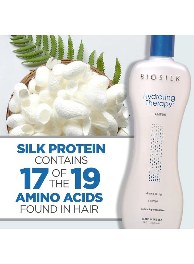 BIOSILK Hydrating Shampoo, Replenishes Hair Moisture For Strong, Smooth Hair, Sulfate, Paraben, & Cruelty-Free, 12 Oz - Image 5