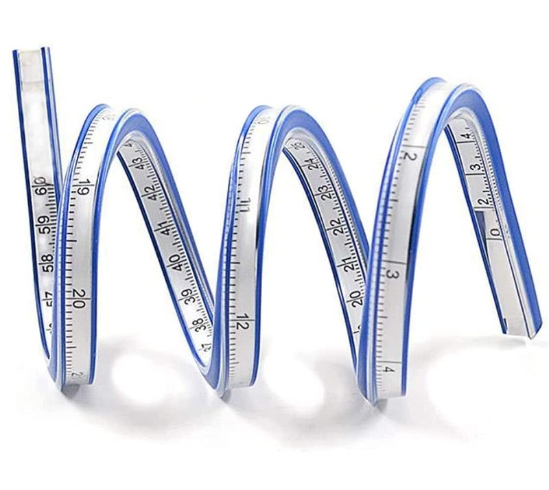 DEZIINE Flexible Ruler Curve Flex Design Rule, Ideal for use: Engineering Drawing, Design Graphics, Garment Design, All Kinds of Painting (60) - Image 3