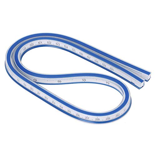 DEZIINE Flexible Ruler Curve Flex Design Rule, Ideal for use: Engineering Drawing, Design Graphics, Garment Design, All Kinds of Painting (60) - Image 1