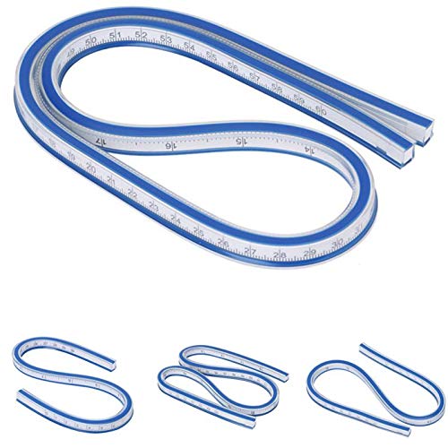 DEZIINE Flexible Ruler Curve Flex Design Rule, Ideal for use: Engineering Drawing, Design Graphics, Garment Design, All Kinds of Painting (60) - Image 2