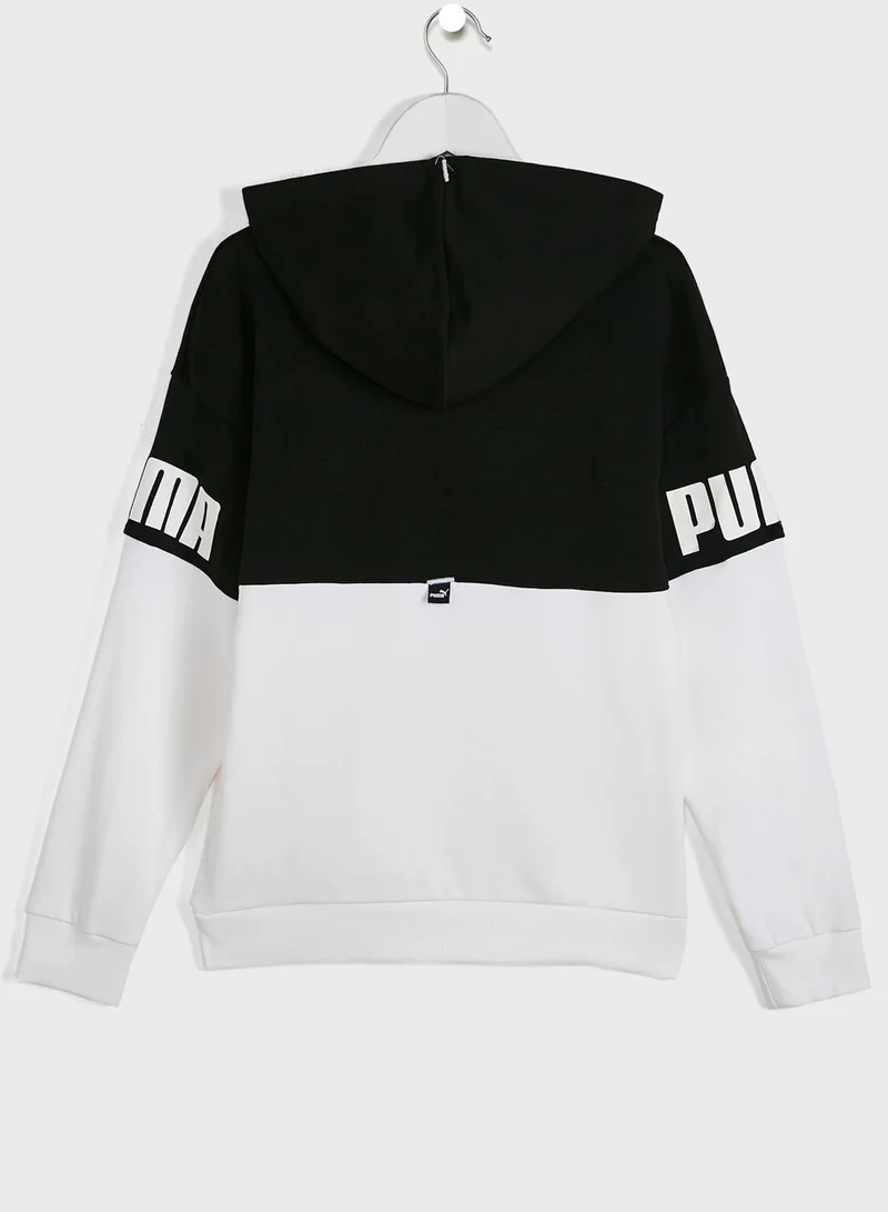 PUMA Youth Power Colour Block Hoodie