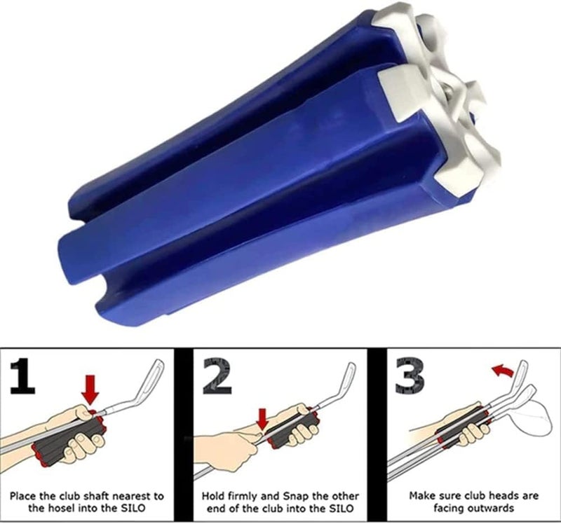 cheekyglo Portable Golf Club Retainer, Standing Golf Club Holder,Easy to Carry Golf Club Retainer Can Holds up 6 Golf Clubs 3 Tees and A Ball Marker - Image 3