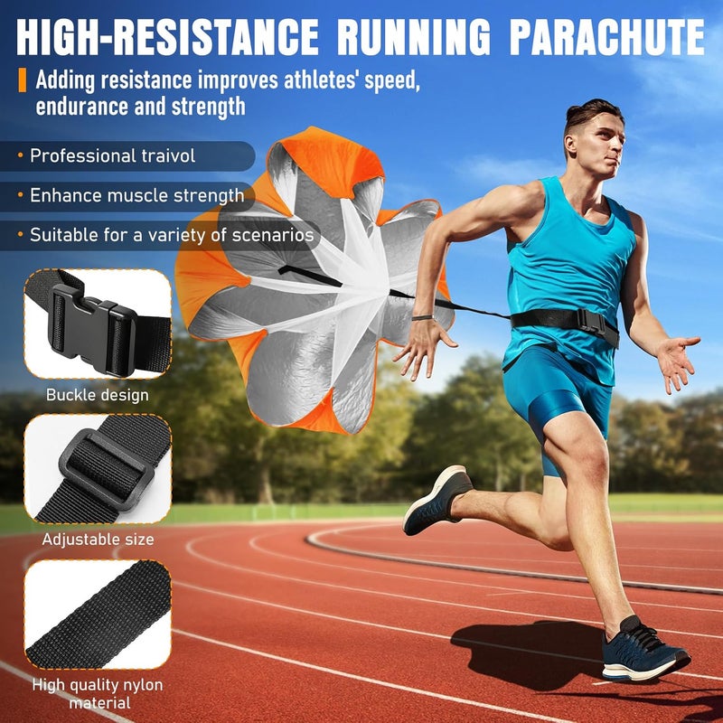 MUROZA Agility Ladder Training Set with Hurdles, Cones, Jump Rope, and Parachute - Image 5