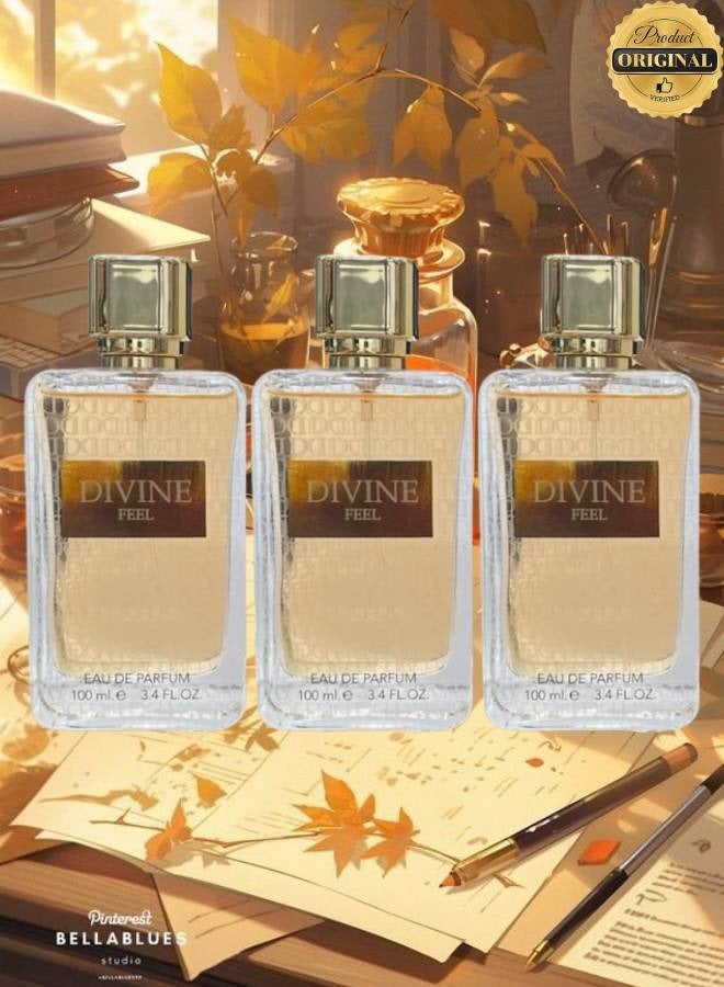 Divine 3 Pieces Divine Feel Perfume 100ML - Image 1