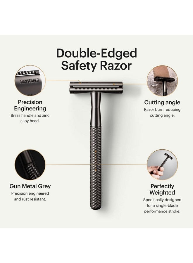 مانسكابيد ماكينة حلاقة الوجه الآمنة MANSCAPED® The Plow® 2.0 الفاخرة ذات الشفرة الواحدة والحافة المزدوجة للرجال - Image 2