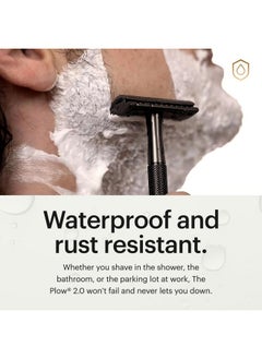 manscaped MANSCAPED® The Plow® 2.0 Premium Single Blade Double-Edged Safety Face Razor for Men  - Image 4
