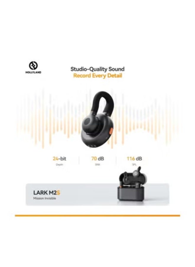 ميكروفون لافاليير لاسلكي Lark M2S USB-C، ميكروفون صغير قابل للتثبيت مع تقليل الضوضاء، نظام تسجيل صوتي رقمي مدمج للهواتف الذكية والأجهزة اللوحية، مثالي للتدوين، البث المباشر والمقابلات - Image 5