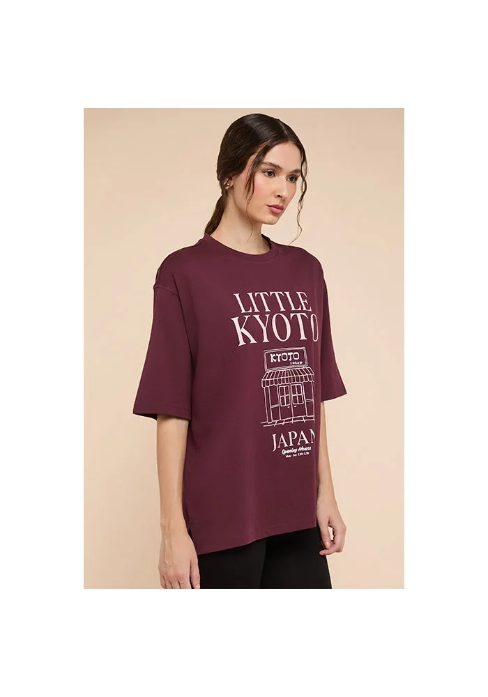 R&b Printed T-Shirt with Crew Neck and Short Sleeves