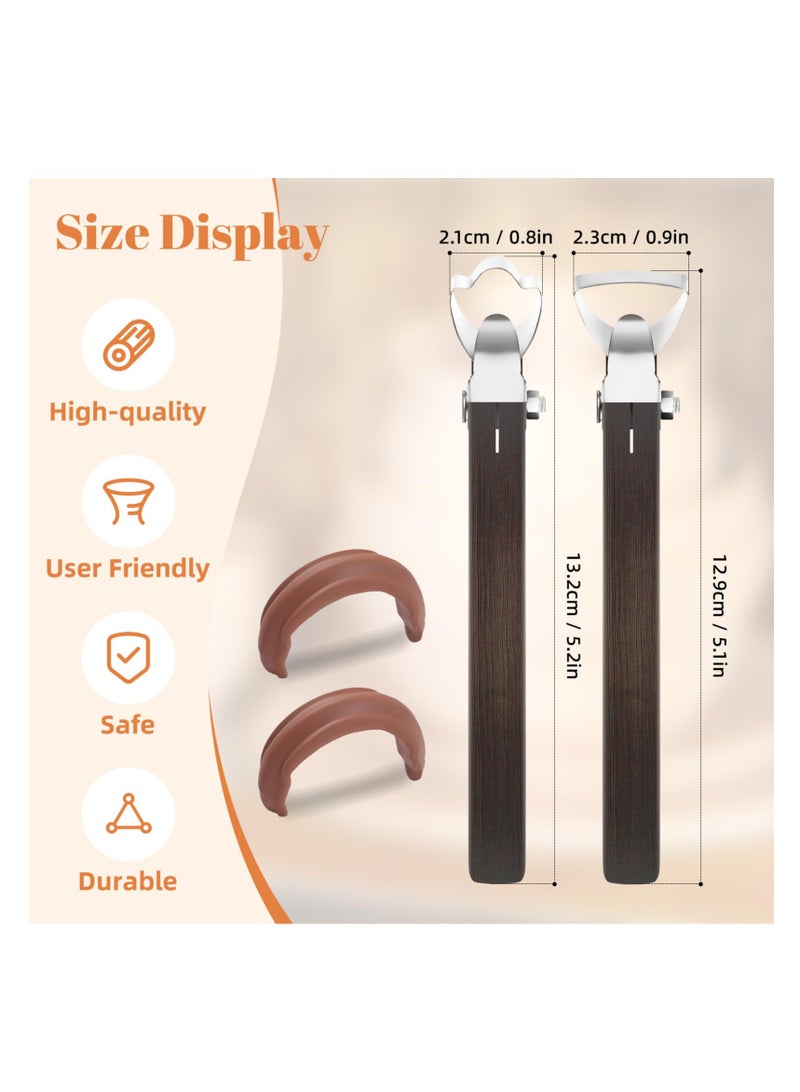 SYOSI 2 Pcs Tools Sculpture Scraper, Pottery Carving Tool with 12 Pcs Mug Handle Forms Molds, Pottery Handle Making Tools for Teacup Mug Cup Handle Making Ceramic Sculpture Craft (Dark Brown) - Image 3