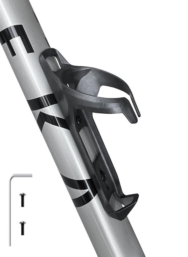 Mixed Bike Water Bottle Cage Holder, Carbon Fiber Reinforced, Lightweight Universal Road Bikes Cage Holder for MTB & Gravel Bicycles, Includes Mounting Screws & Tool, Easy Install, Black - Image 1