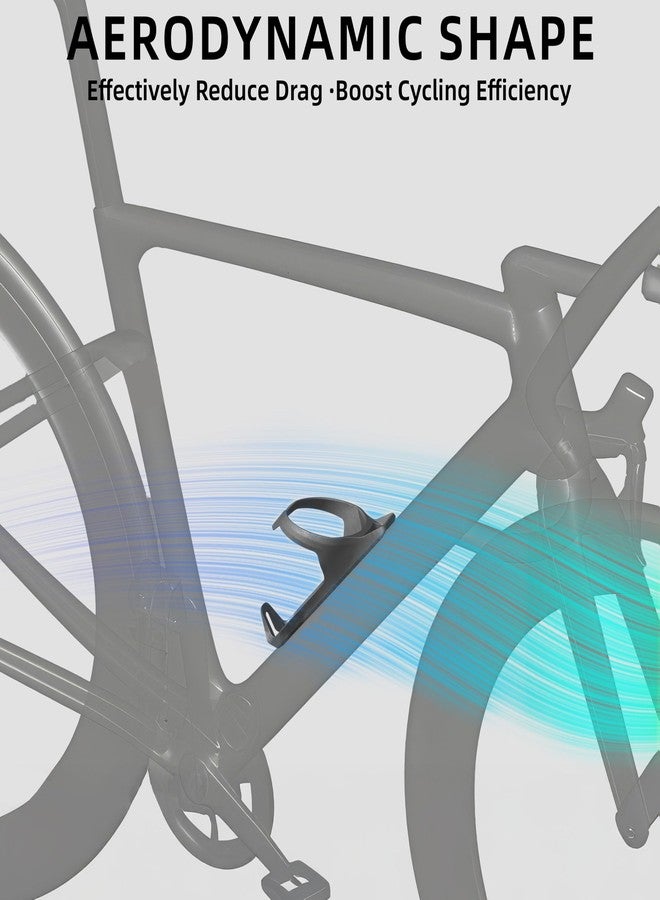 Mixed Bike Water Bottle Cage Holder, Carbon Fiber Reinforced, Lightweight Universal Road Bikes Cage Holder for MTB & Gravel Bicycles, Includes Mounting Screws & Tool, Easy Install, Black - Image 3