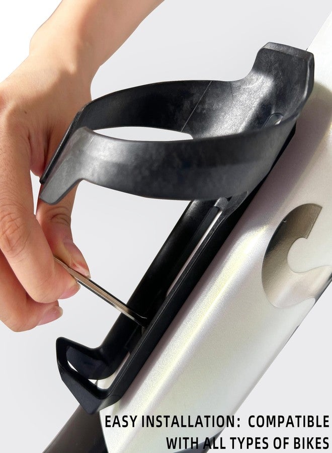 Mixed Bike Water Bottle Cage Holder, Carbon Fiber Reinforced, Lightweight Universal Road Bikes Cage Holder for MTB & Gravel Bicycles, Includes Mounting Screws & Tool, Easy Install, Black - Image 5