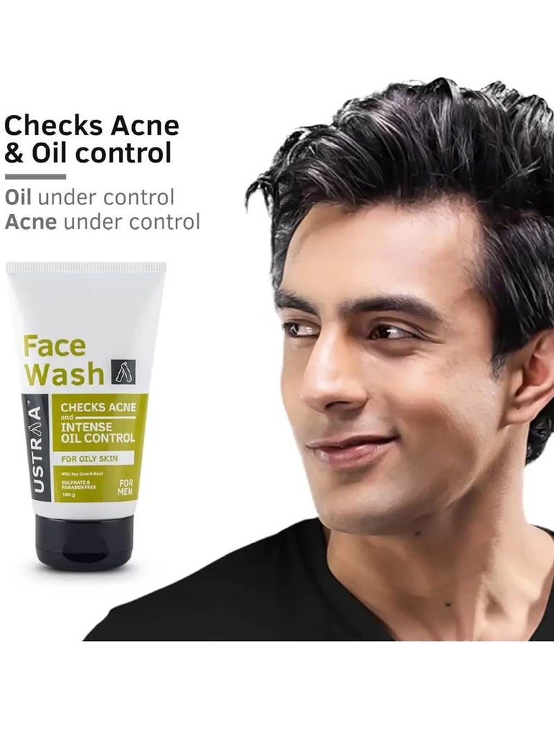 Ustraa Ustraa Face Wash - Oily skin - 3.52 oz - Specially formulated for Oily Skin | With Key lime & Basil extract | Remove excess Oil & Dirt | Sulphate and Paraben Free - Image 4