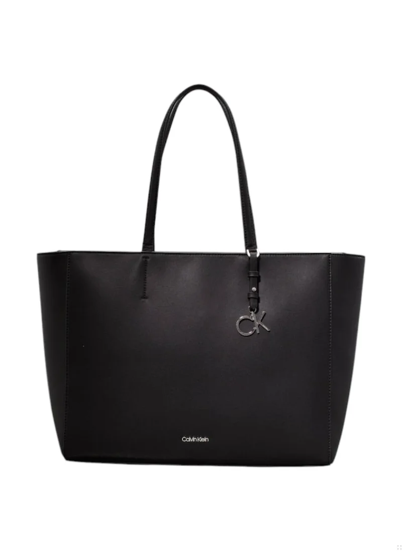 CALVIN KLEIN Women's Recycled Tote Bag - Faux Leather, Black