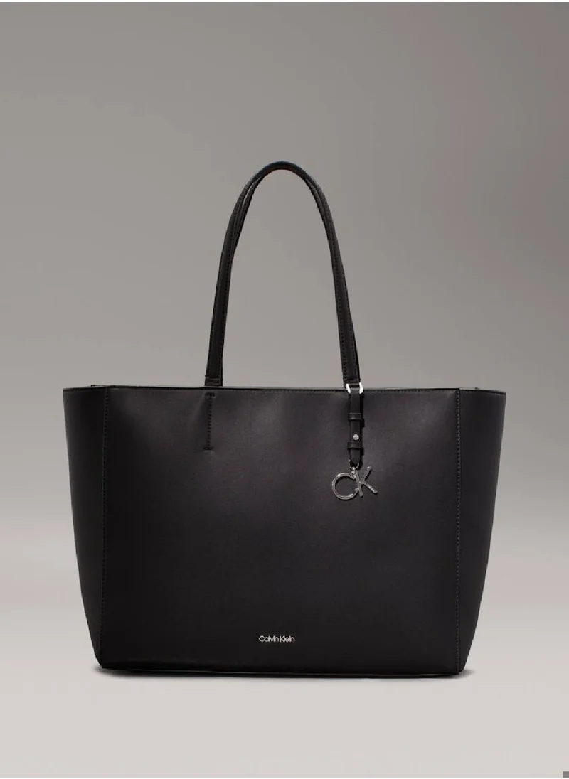 CALVIN KLEIN Women's Recycled Tote Bag - Faux Leather, Black