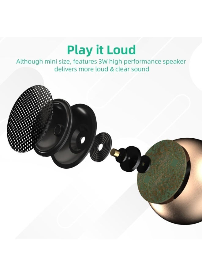 Mini Metal Portable Bluetooth Speaker With 360 Degree Surround Sound, Bass and Built-In Microphone - Image 3