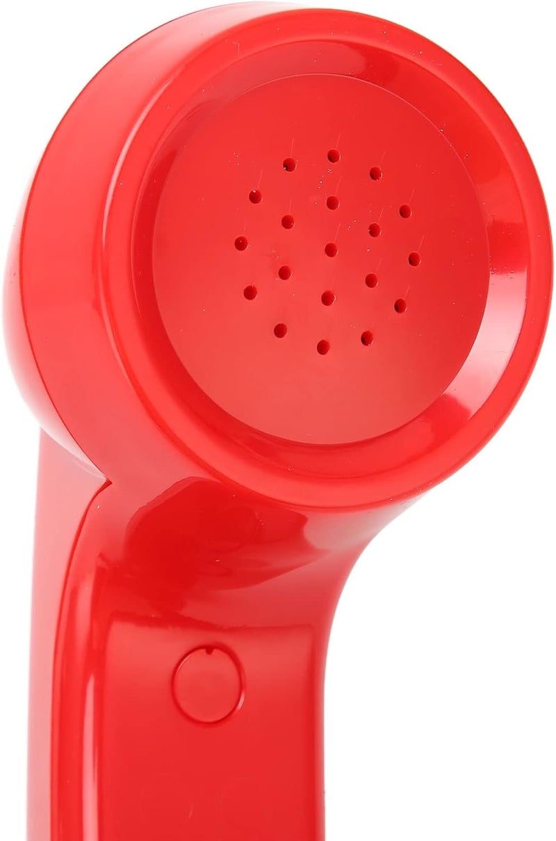 Goshyda Retro 3.5mm Telephone Handset, Vintage Telephone Handset, Handheld Cell Phone Receiver MIC Microphone Speaker for Cell Phone Computer (Red) - Image 5
