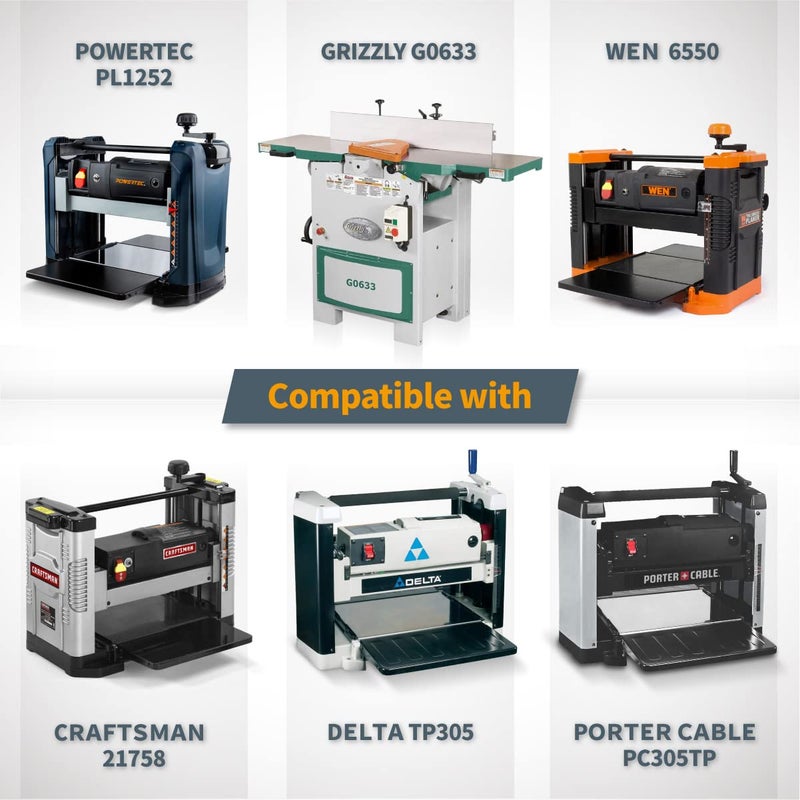 POWERTEC 12-1/2 Inch Planer Blades for Delta 22-560 22-565 TP305 TP400LS, WEN PL1252 6550, Craftsman CMEW320 21758, Grizzly G0663, Porter Cable PC305TP, POWERTEC PL1252 Planer, Set of 2 (12803) - Image 5