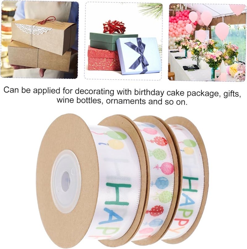 2 Rolls Birthday Ribbons For Cake Decoration And Crafts Celebration Decor - Image 5