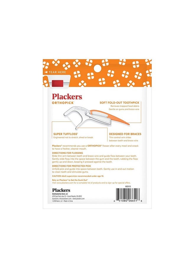 Plackers - Orthopick Flosser For Braces Pack Of 4 (36 Flossers Each) - Image 1