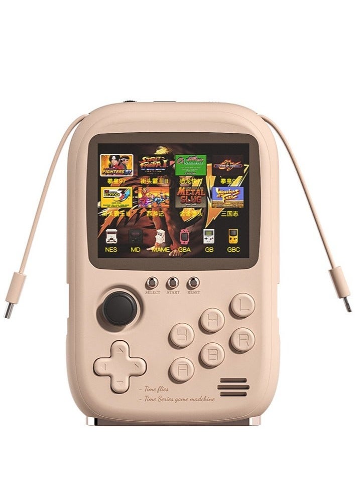 DY-19 Portable Retro Handheld Game Console, 6000mAh Capacity, 3.2-Inch Soft Light Colour Screen, Built-in 10000+ Game (Pink)