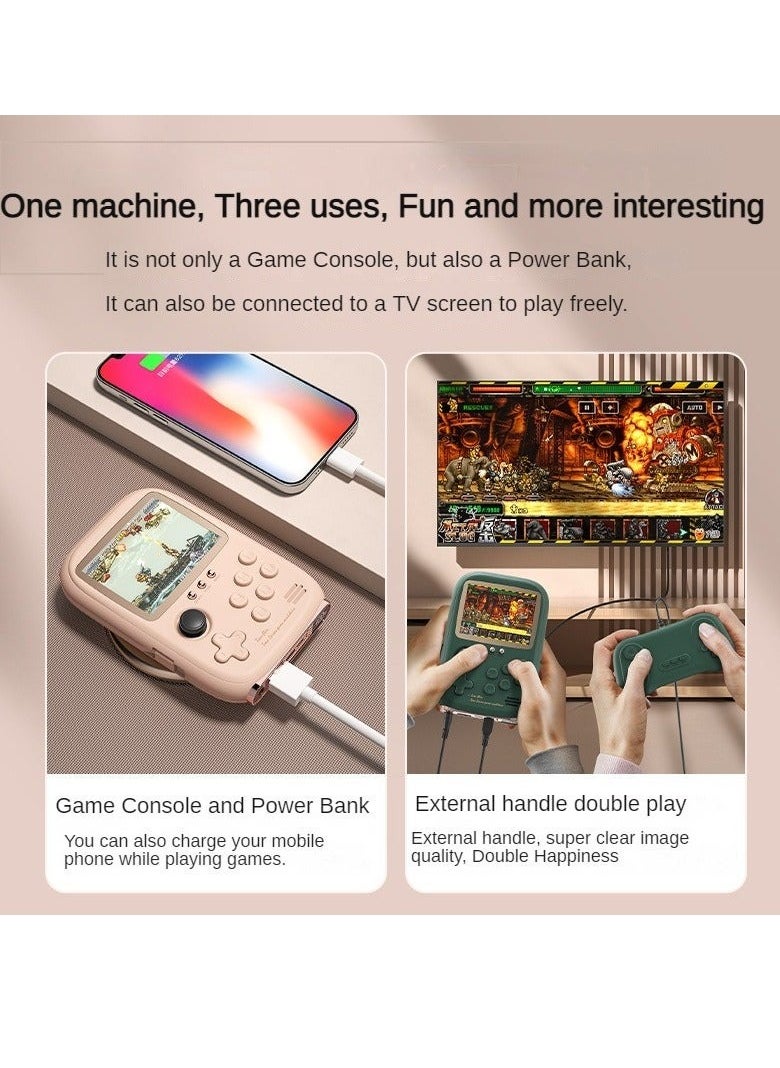 DY-19 Portable Retro Handheld Game Console, 6000mAh Capacity, 3.2-Inch Soft Light Colour Screen, Built-in 10000+ Game (Pink)