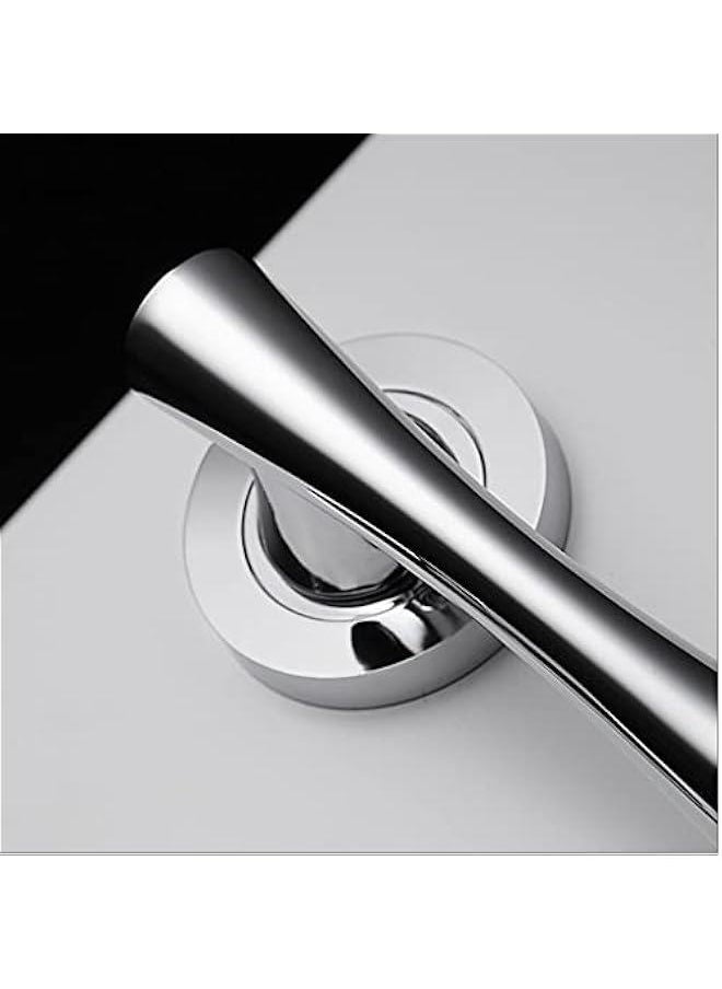 Generic Door Knob Lever Invisible Single-Sided Lock Door Levers Door Handle Without Key for Bedroom Or Bathroom Study Door Lock with Handle (Color : Black)  - Image 3