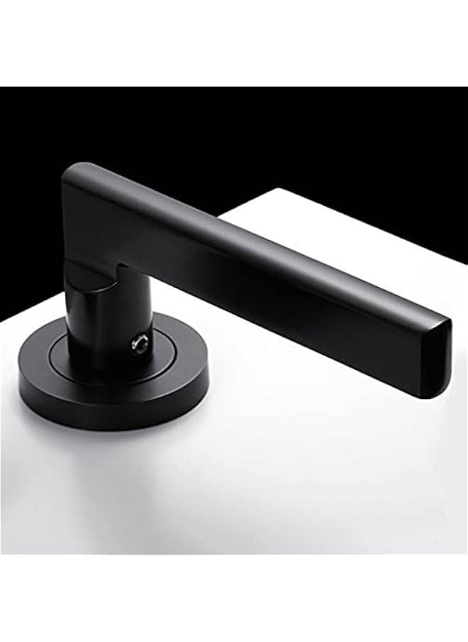 Generic Door Knob Lever Invisible Single-Sided Lock Door Levers Door Handle Without Key for Bedroom Or Bathroom Study Door Lock with Handle (Color : Black)  - Image 5