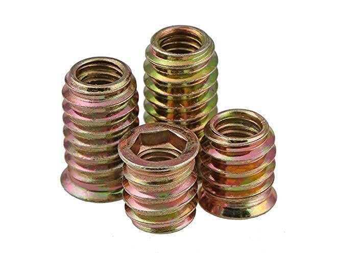 BHF Balaji Handicraft Furniture (Pcs-60) M6 x16 mm Wood Insert Interface Threads Imported Export Quality | Zinc Alloy Wood Insert Interface Screws Bolts Nuts Fixing Furniture Mounting Fasteners - Image 4