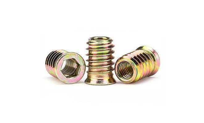BHF Balaji Handicraft Furniture (Pcs-60) M6 x16 mm Wood Insert Interface Threads Imported Export Quality | Zinc Alloy Wood Insert Interface Screws Bolts Nuts Fixing Furniture Mounting Fasteners - Image 3