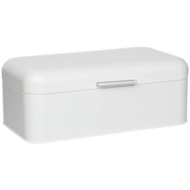 Culinary Couture Extra Large White Bread Box for Kitchen Countertop Holds 2 Loaves 165 x 9 x 65 Stainless Steel Vintage Bread Boxes for Kitchen Counters
