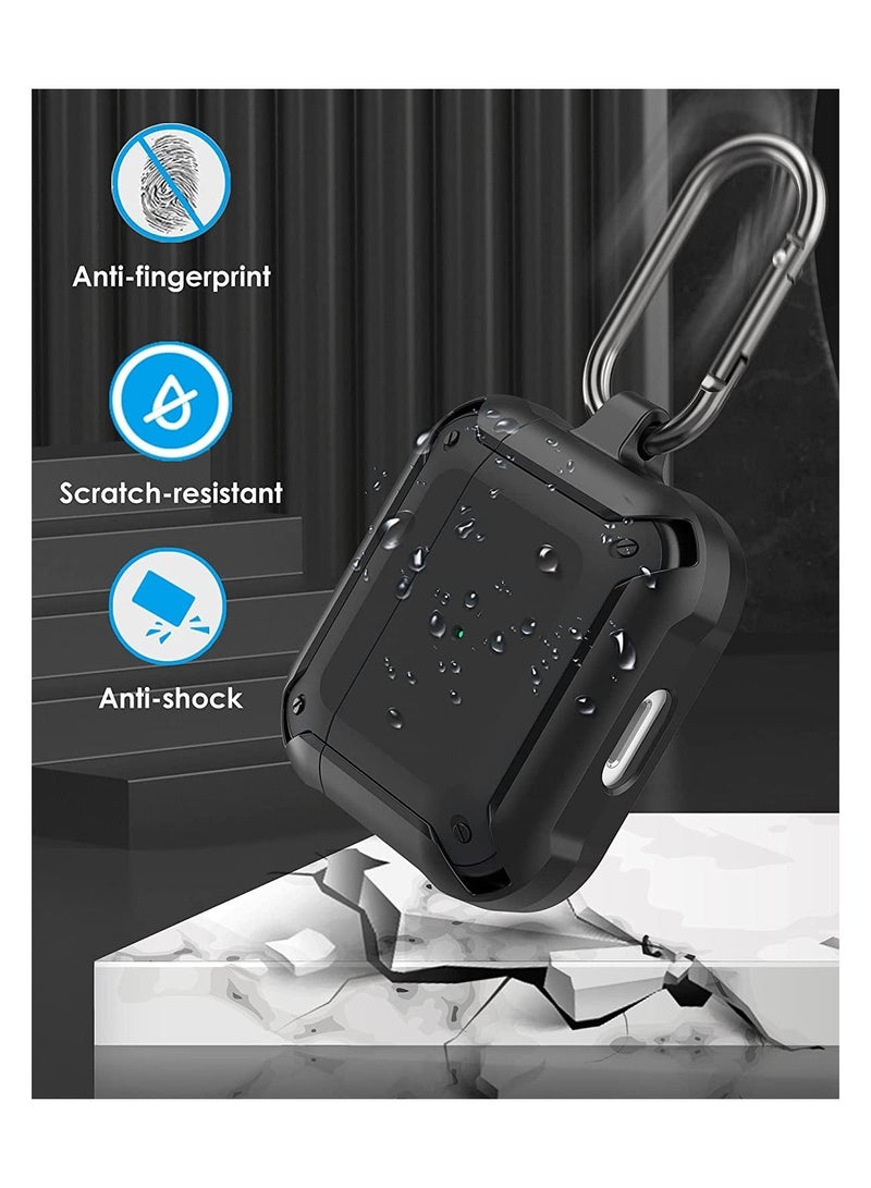 AirPods 3 Case With Keychain, Full-Body Rugged Protective Shockproof Carrying Case Cover Skin for AirPods 3rd Generation 2021, Front LED Visible - Image 3