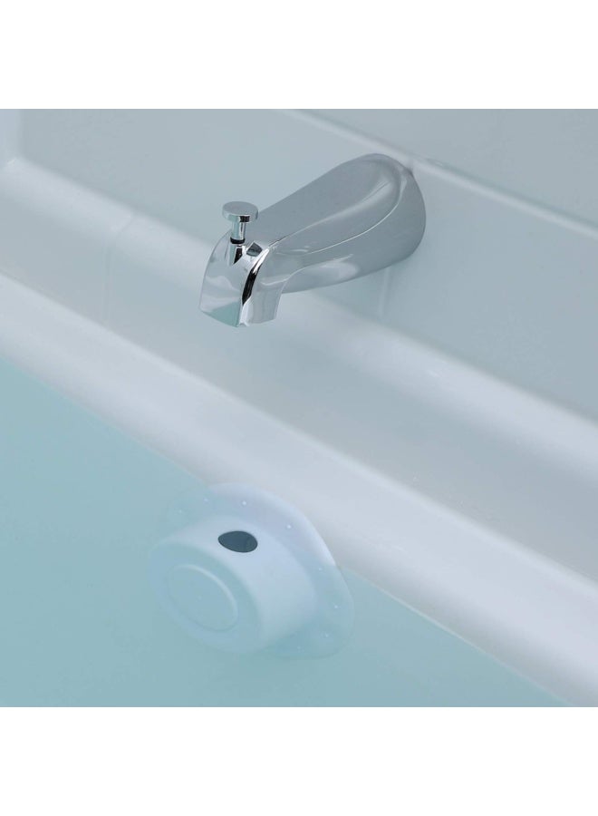 SlipX Solutions Bottomless Bath   Overflow Drain Cover for Tub   Great Gifts for Mom  Spa & Bath Accessories   Drain Block  Water Stopper Plug   Bath Essentials for Women   4  Diameter  White - Image 1