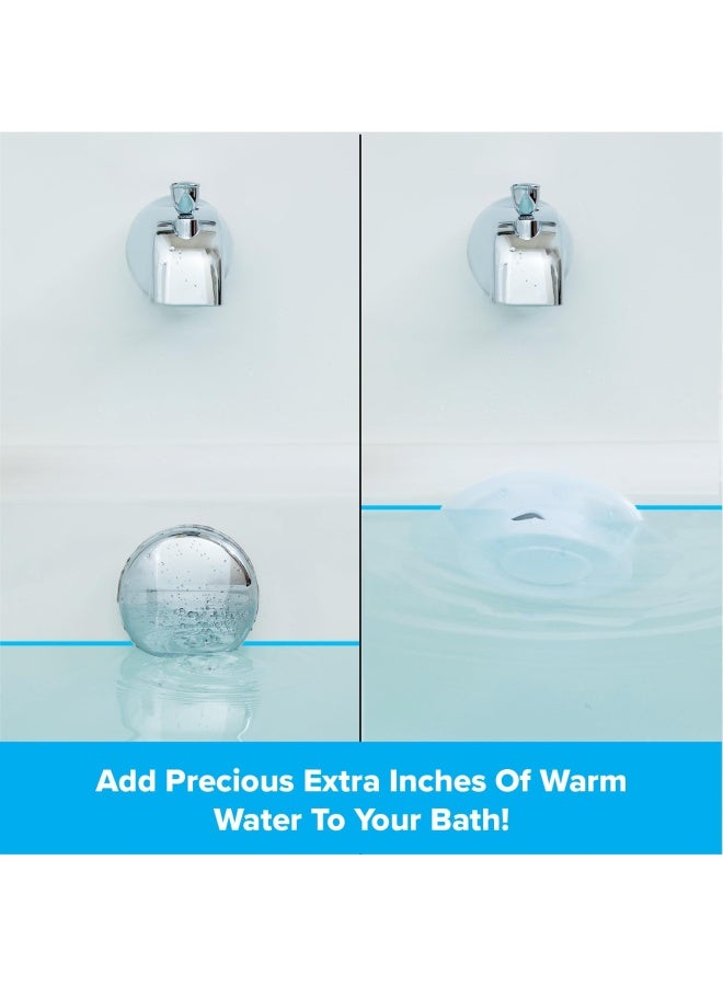SlipX Solutions Bottomless Bath   Overflow Drain Cover for Tub   Great Gifts for Mom  Spa & Bath Accessories   Drain Block  Water Stopper Plug   Bath Essentials for Women   4  Diameter  White - Image 4